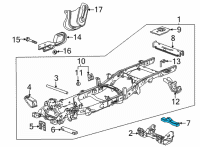 OEM 2021 Chevrolet Silverado 2500 HD Transmission Crossmember Diagram - 84056057