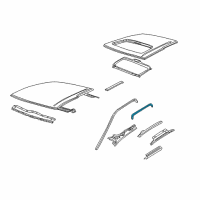 OEM 2003 Nissan Frontier WEATHERSTRIP Roof Drip LH Diagram - 76843-9Z301