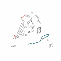 OEM 2011 Toyota Matrix Release Cable Diagram - 77035-02210