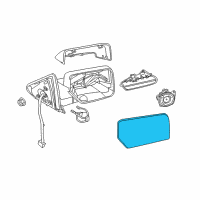 OEM Lincoln Navigator Mirror Glass Diagram - CL1Z-17K707-A