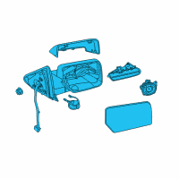 OEM 2013 Lincoln Navigator Mirror Assembly Diagram - CL1Z-17682-CBPTM