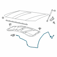 OEM 2019 Chrysler 300 Cable-Hood Latch Diagram - 1PS72LC5AC