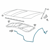 OEM Chrysler 300 Cable-Hood Latch Diagram - 1PS72HL1AC