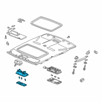 OEM 1996 Acura RL Light Assembly, Front Interior (Seagull Gray) Diagram - 34250-SZ3-003ZB