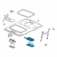 OEM 1997 Acura RL Light Assembly, Rear Interior (Seagull Gray) Diagram - 34500-SP0-013ZG