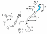 OEM 2018 Kia Stinger Hose-INTERCOOLER Outlet Diagram - 282882CTA0