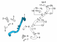 OEM 2018 Kia Stinger Hose&Pipe Assembly-I/C I Diagram - 282722CTA8