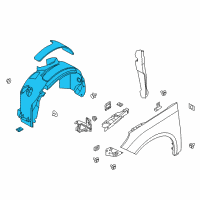 OEM 2016 Ford Focus Fender Liner Diagram - AM5Z-16102-B