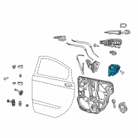 OEM 2015 Dodge Dart Rear Door Latch Diagram - 68175237AA