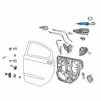 OEM 2015 Jeep Cherokee Handle-Exterior Door Diagram - 1SZ34LAUAD