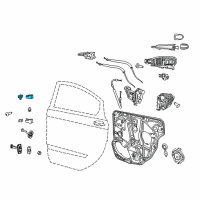 OEM 2015 Dodge Dart Door Hinge Front, Rear Diagram - 68082432AE