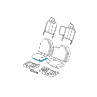 OEM Ford Ranger Seat Cushion Pad Diagram - 5L5Z-10632A23-AA