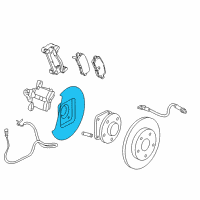 OEM Cadillac Splash Shield Diagram - 20941794