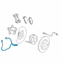 OEM Buick LaCrosse Rear Speed Sensor Diagram - 23483151