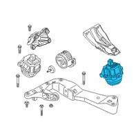 OEM 2018 BMW M760i xDrive Engine Mount Left Diagram - 22-11-6-866-155