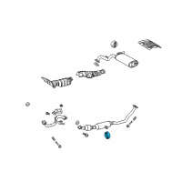 OEM Pontiac Vibe Insulator, Exhaust Pipe Hanger Diagram - 88975837