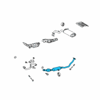 OEM 2010 Pontiac Vibe Converter & Pipe Diagram - 88975826