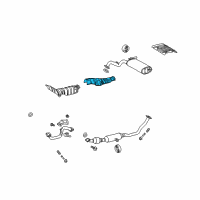 OEM Pontiac Vibe Shield, Exhaust Pipe Heat Diagram - 19184739