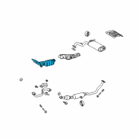 OEM Pontiac Vibe Shield, Catalytic Converter Heat Diagram - 19184741