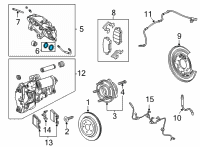 OEM 2013 Chevrolet Camaro Boot Kit, Rear Brake Caliper Piston Diagram - 89047739