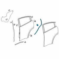 OEM 2017 Honda HR-V Sub Seal, L RR Doo Diagram - 72864-T7W-A01