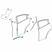 OEM 2016 Honda HR-V Seal, R RR Door Lw Diagram - 72826-T7W-A01