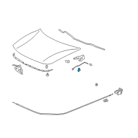 OEM 2000 Honda Civic Holder, Rod Diagram - 90672-SJ4-013