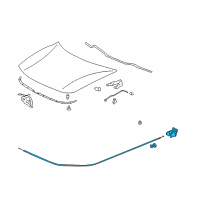 OEM Acura Integra Wire Assembly, Hood Diagram - 74130-ST7-A00