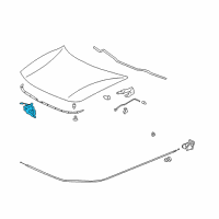 OEM Acura Integra Lock Assembly, Hood Diagram - 74120-ST7-A02