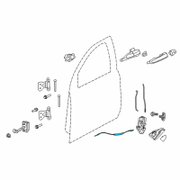OEM 2015 Chevrolet SS Lock Cable Diagram - 92254110