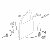 OEM Chevrolet Caprice Lock Cable Diagram - 92254110