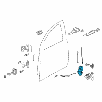 OEM Chevrolet Malibu Limited Lock Assembly Diagram - 13579523