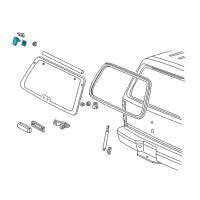 OEM 1998 Mercury Mountaineer Door Hinge Diagram - XL2Z78420A68AA