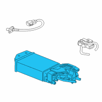 OEM 1999 Toyota Corolla Vapor Canister Diagram - 77740-02071