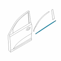 OEM 2017 Kia Sportage WEATHERSTRIP Assembly-Front Door Belt Diagram - 82220D9000