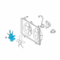 OEM 2000 Toyota Camry Fan Blade Diagram - 16361-03081