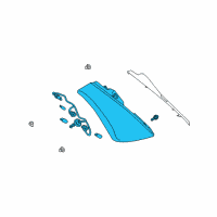 OEM 2005 Nissan Murano Lamp Assembly-Rear Combination, RH Diagram - 26550-CA025