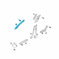 OEM 2015 Hyundai Sonata Trim Assembly-Front Pillar RH Diagram - 85820-4R000-TX