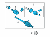 OEM Lexus NX350 SHAFT ASSY, RR DRIVE Diagram - 42340-78030