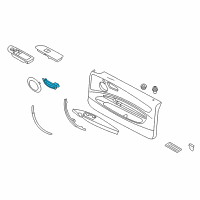 OEM BMW 135is Inside Left Door Handle Diagram - 51-21-6-980-095