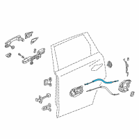 OEM 2015 Acura TLX Cable, Rear Door Lock Diagram - 72633-TZ3-A01