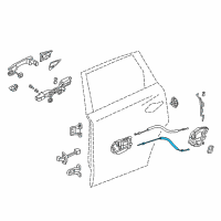 OEM 2019 Acura TLX Cable, Rear Door Inner Diagram - 72631-TZ3-A01