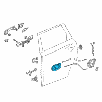 OEM 2016 Acura TLX Handle Assembly, Passenger Side Inside (Platinum Chrome Plating) Diagram - 72120-TZ3-A01ZA