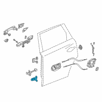 OEM Acura TLX Hinge, Left Rear Door Diagram - 67960-TZ3-A03ZZ
