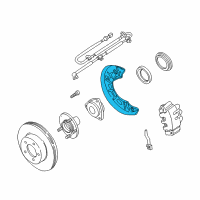 OEM 1997 Mercury Mountaineer Splash Shield Diagram - F57Z-2K005-AA