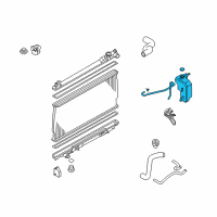 OEM Infiniti M45 Radiator Reservoir Tank Assembly Diagram - 21710-EH00A