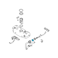 OEM 2004 Chevrolet Aveo Clamp, Fuel Tank Filler Pipe Diagram - 96554015