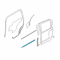 OEM 2009 Nissan Xterra Moulding-Rear Door, RH Diagram - 82870-EA000