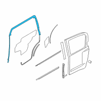 OEM 2007 Nissan Xterra Seal-Rear Door Partition, RHH Diagram - 82838-EA01B