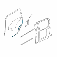 OEM 2013 Nissan Xterra Weatherstrip-Rear Door, RH Diagram - 82830-ZS20A